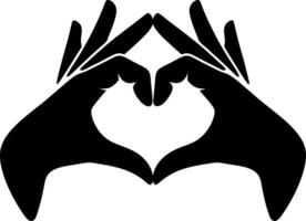 Hands Making Heart Love Gesture Symbol for Design Projects and Valentine Themes vector