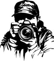Silhouette grapher Illustration Capturing with Camera vector