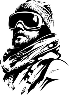 Winter Sports Enthusiast in Goggles and Beanie Art