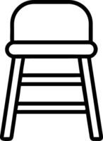 Minimalist High Chair for Baby Feeding and Nursery Design vector