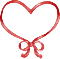 Retro Coquette Heart Shape Frame Watercolor Aesthetic png