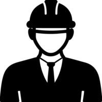 Construction Worker Silhouette for Safety and Business Design Projects vector