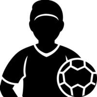 Silhouette Soccer Player with Ball for Sports Design and Branding vector