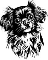 Intricate Fluffy Dog Art for Tattoo and Design Projects vector