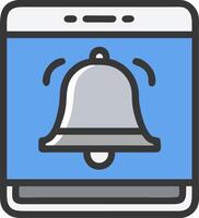 Smartphone Notification Alert Bell for Mobile App Design vector