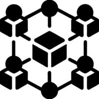 Blockchain Network Structure for Decentralized Technology vector