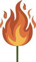 Burning Flame for Graphic Design and Craft Projects vector