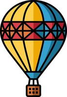 Vibrant Colorful Hot Air Balloon Illustration for Design Projects vector