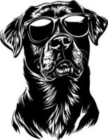 Cool Labrador Dog Wearing Sunglasses Illustration for Apparel and Design vector