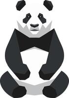 Geometric Polygon Panda Bear Art for Designs and Prints vector