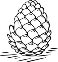 Pine Cone Illustration for Nature Themes and Craft Design vector