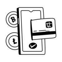Virtual representation of digital currency and its role in metaverse finance vector