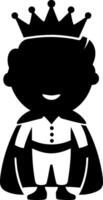 Royal Child Silhouette Illustration for Creative Use and Design Projects vector