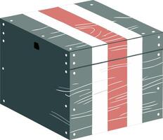 Rustic Wooden Crate Illustration for Storage and Design Projects vector