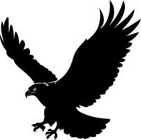 Majestic Eagle Silhouette Illustration for Artistic and Design Projects vector