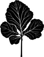 Botanical Leaf Silhouette Art for Design Projects and Nature Illustrations vector