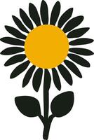 Sunflower Illustration for Design and Decoration vector