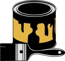 Paint Can with Brush Creative Design for Art Projects and Home Decor vector