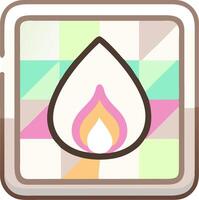 Colorful Geometric Teardrop Flame Design for Apps and Branding vector