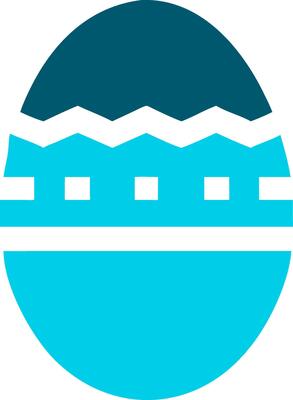 Colorful Geometric Easter Egg Illustration for Craft and Design Projects