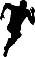 Dynamic Runner Silhouette for Fitness Motivation Design Projects vector