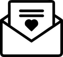 Heart Symbol in Open Envelope for Love Messages and Invitations vector
