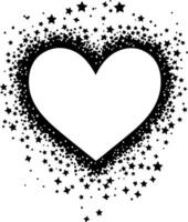 Heart Shaped Starburst Design for Creative Projects vector