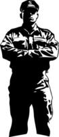 Security Guard Silhouette for Graphic Design and Illustrations vector