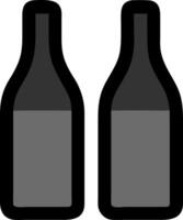 Two Simple Abstract Wine Bottles Art for Design Projects vector