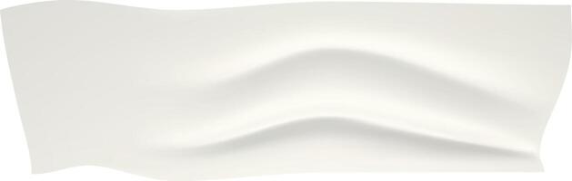 Crumpled white adhesive tape forms a wavy pattern across a bright white background, creating a visually interesting yet minimalistic texture that enhances the overall design vector