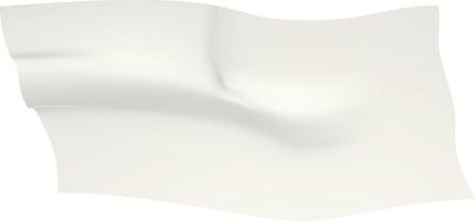 Realistic, wrinkled piece of adhesive tape with curved and folded corners gracefully waving on a white background, generating a dynamic and playful visual effect vector