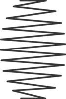 Close up of a metal spiral spring, showcasing its flexibility, resilience, and potential use in various industrial applications, highlighting its role as a crucial machine component vector