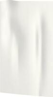 Realistic white sheet of paper with curved corners, creating a rippled, textured surface, suitable for showcasing designs or adding a touch of realism to projects vector