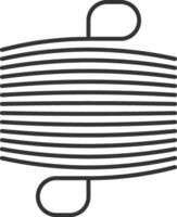 Tension spring, compression spring, torsion spring, extension spring, spiral flexible elastic object, wire spirals, steel curved flexible coil, linear spiral silhouette isolated on white vector