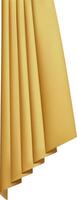 Realistic illustration of elegant golden stage curtains, creating a luxurious atmosphere with soft folds and rich color, ideal for performance related designs vector