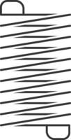 Metal spiral spring with metallic coils forms a flexible structure, ideal for representing concepts such as elasticity, tension, and mechanical components vector