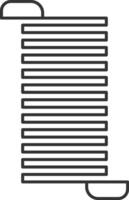 Wire springs and steel curved flexible coils forming a linear spiral silhouette isolated icon representing a tension spring, compression spring or torsion spring vector