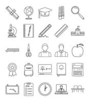 Education Icon Set Outline vector