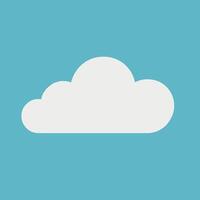 Fluffy Cloud Against a Tranquil Blue Sky Background vector