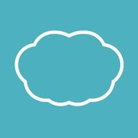 Minimalist Cloud Icon Design on Turquoise Background vector