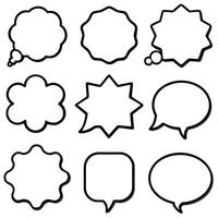 speech bubbles set of different black vector