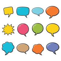 speech bubbles with different colors vector