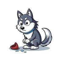 Huskys Surprising Programming Encounter vector