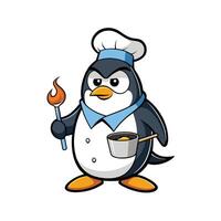 Vital Penguin Cooking with Passion vector