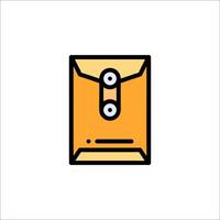 An orange envelope with a lock icon vector