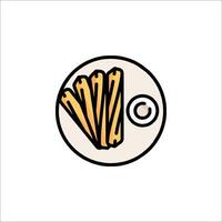 French fries icon illustration vector