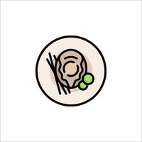 A plate with food and chopsticks on it vector