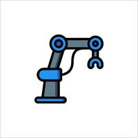 A robot arm icon on a white background vector