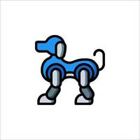 A robot dog icon on a white background vector