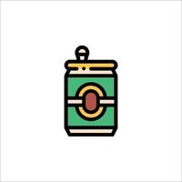 A can of soda icon in a line style vector